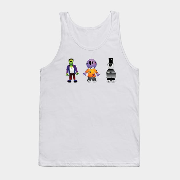 Three Monsters Tank Top by dcohea